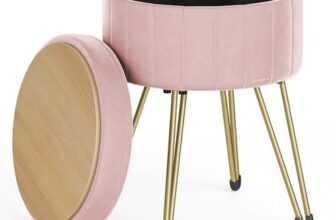 SONGMICS Runder Sitzhocker
