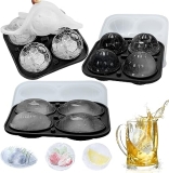 Eiswürfelform Silikon, 3er Pack 12-Fach 55cm Groß Runde Eiswürfelform