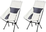 2 Stück leichte hohe Rückenlehne Klappstuhl Campingstuhl